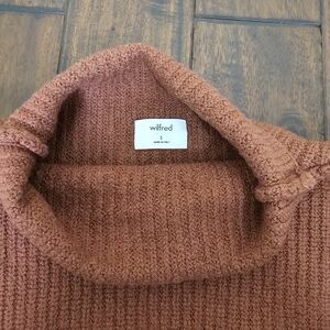 Wilfred Burnt Orange Turtleneck Knit Sweater